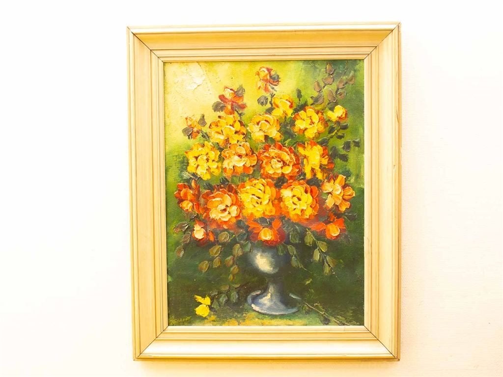 Schilderij vaas met bloemen 34554