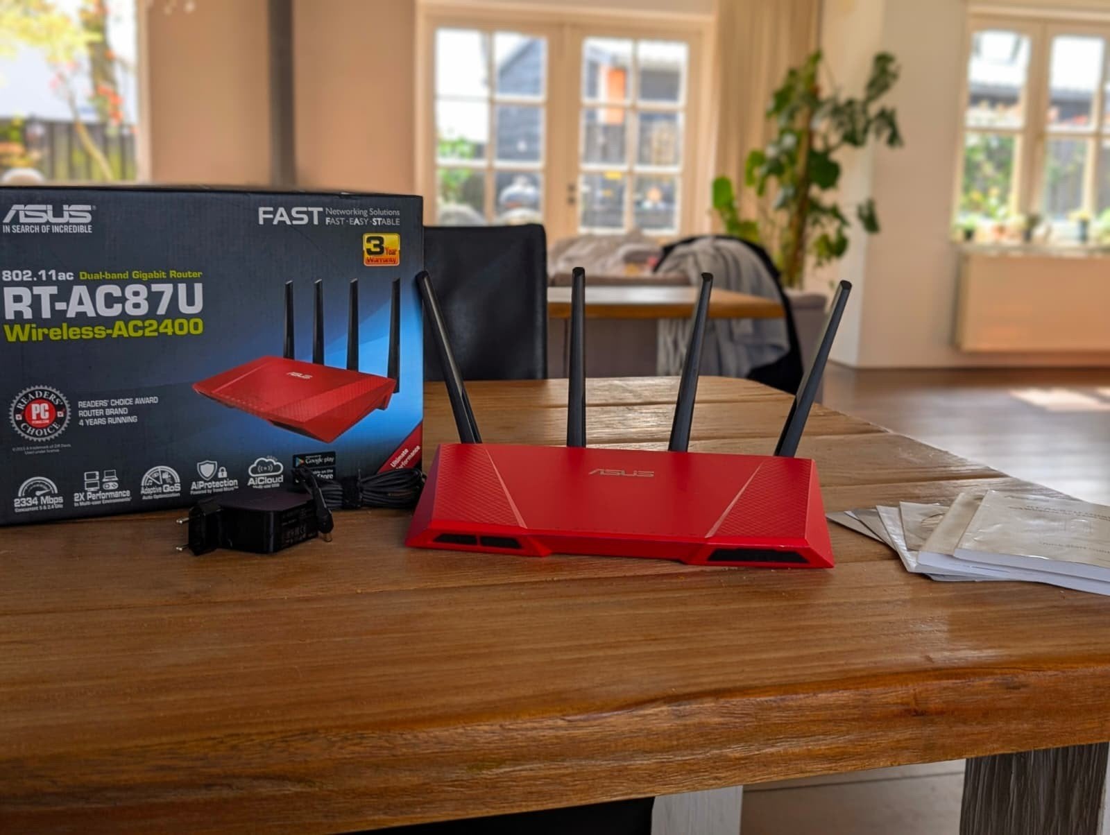 ASUS RT-AC87U Dual-Band Gigabit Router, Ophalen of Verzenden, Zo goed als nieuw, Router, ASUS