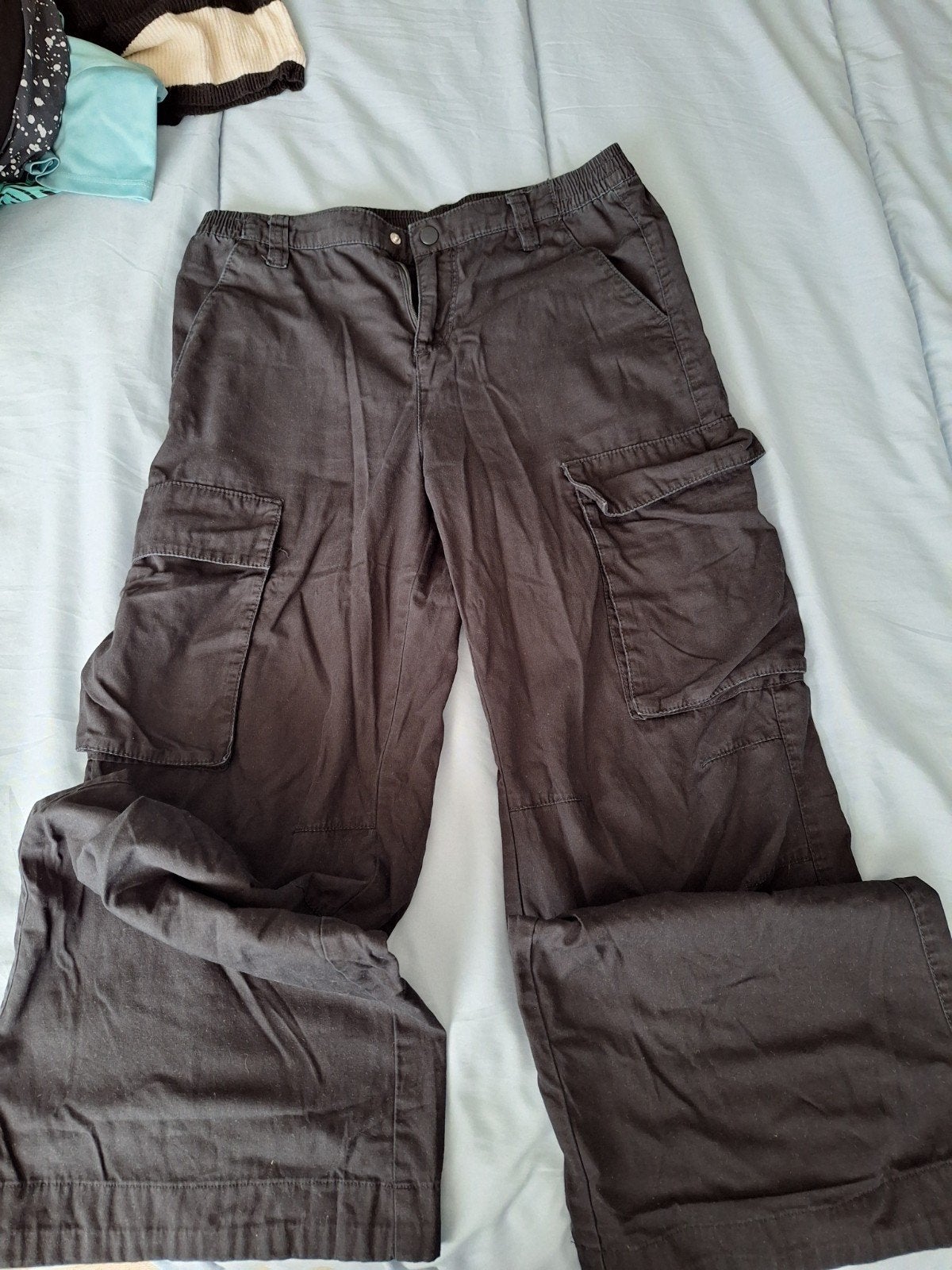 H&M cargo katoen mt 34, Ophalen, Zwart, Maat 34 (XS) of kleiner, Lang