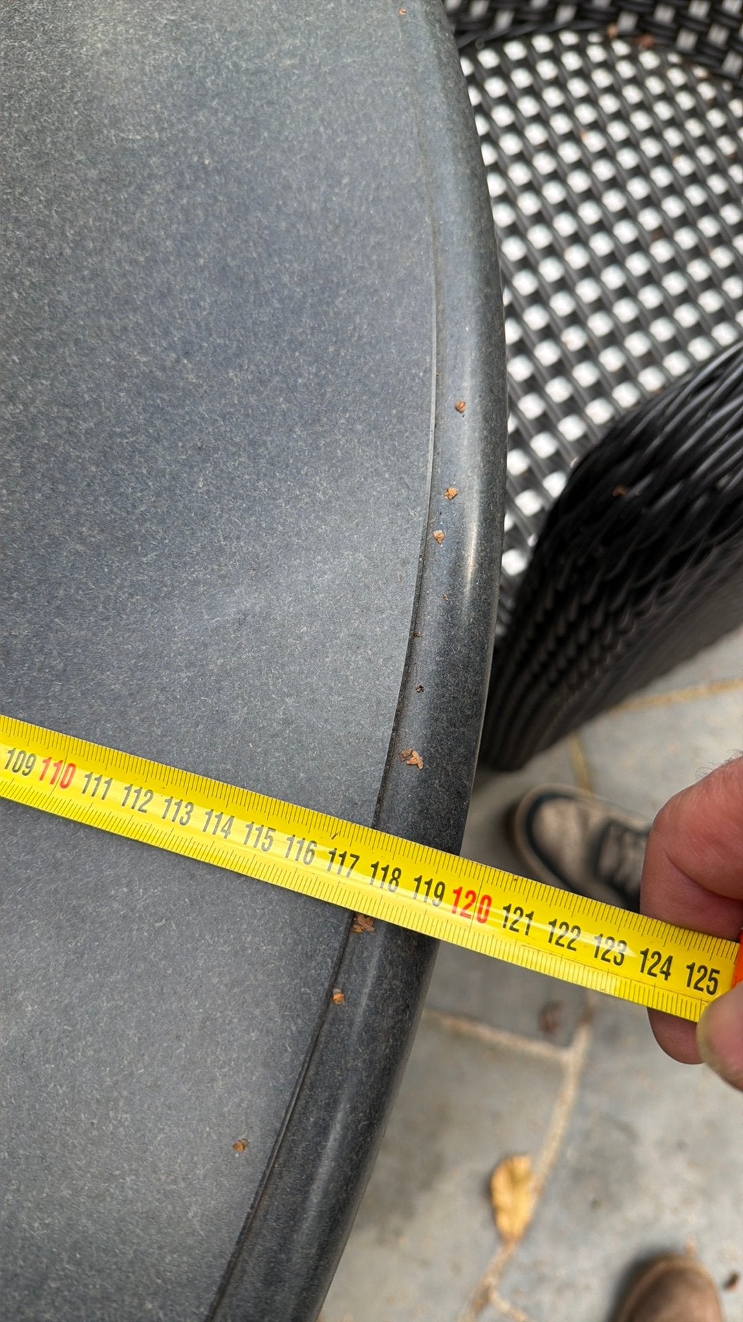 Ronde granieten tuintafel Ø120 cm en 4 Giardotuinstoelen, Ophalen, Gebruikt, Rond, Overige materialen