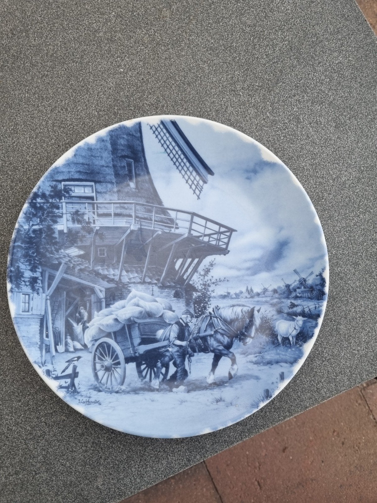 Delfts Blauw Wandbord 1984 Ter Steege B.V.Delft, Ophalen