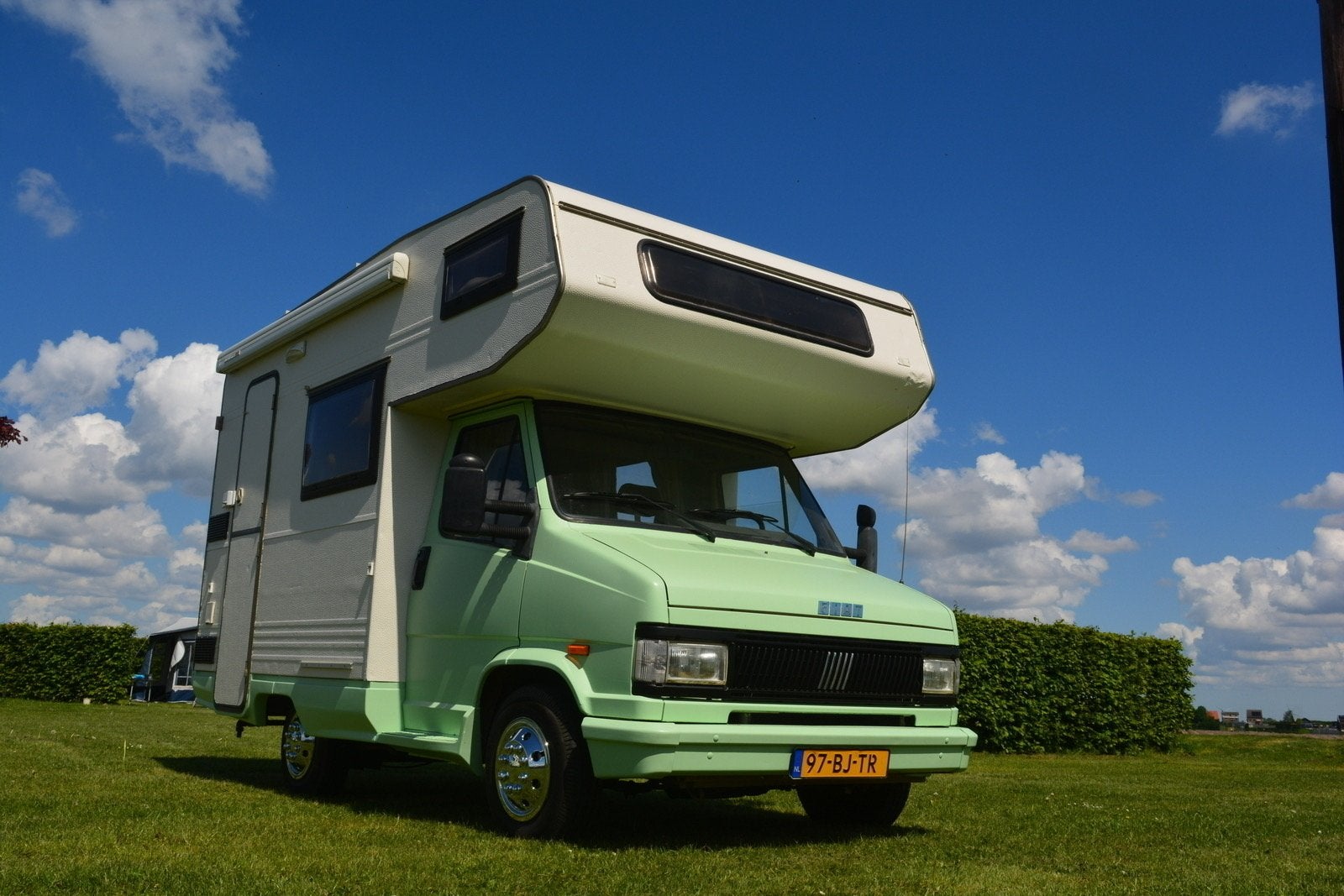 HERMAN: Retro Fiat 290 Camper uit 1993 - Modern Comfort!, Caravans en Kamperen, Chemisch toilet, Alkoof, Fiat, Dakluik