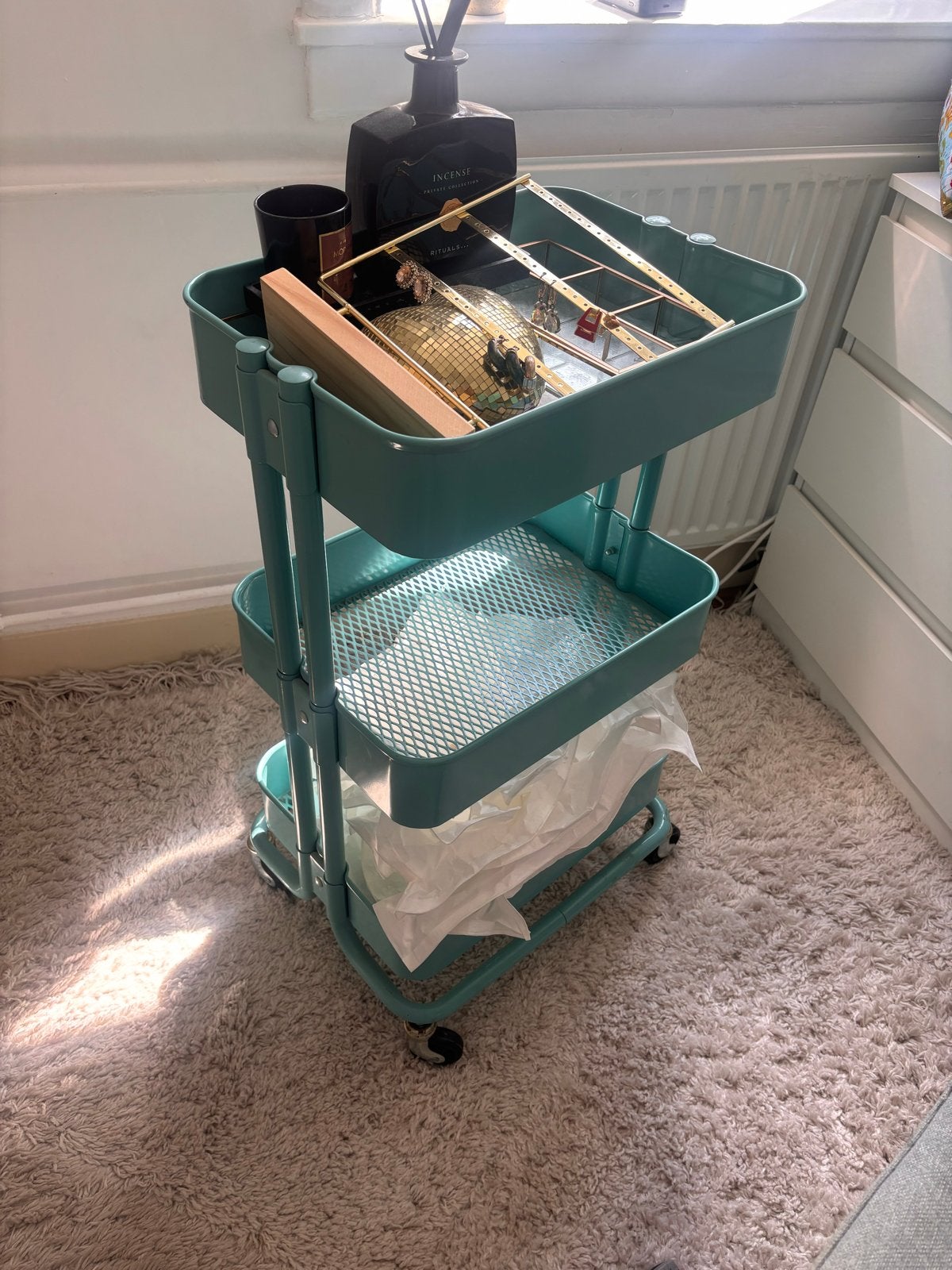 Raskog trolley ikea mintgroen, Huis en Inrichting, Ophalen of Verzenden, Gebruikt