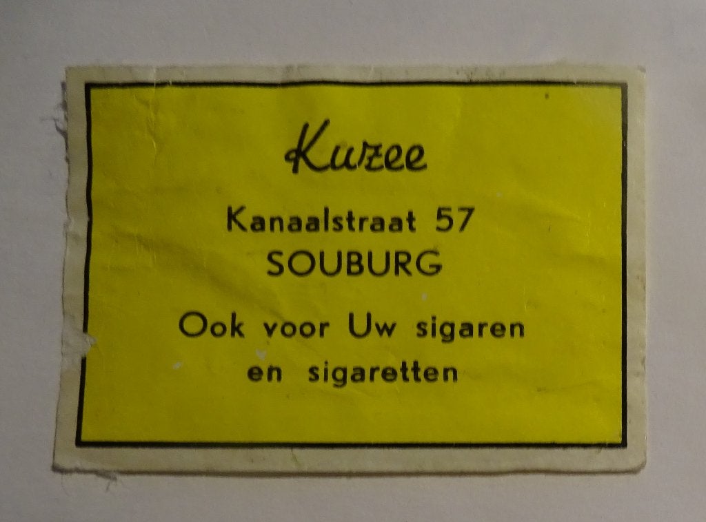 KUZEE ook voor uw Sigaren   Kanaalstraat   SOUBURG, Verzamelen, Verzenden, Zo goed als nieuw, Luciferdoosjes of -merken