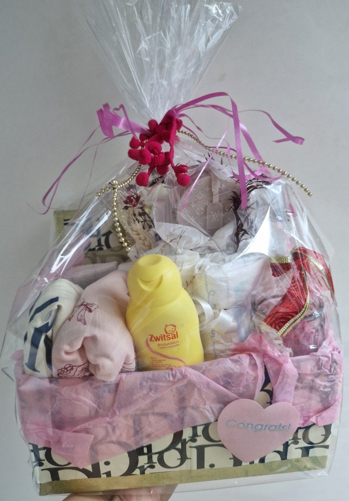 Luxe luiertaart cadeaupakket kraamcadeau babyshower meisje, Ophalen of Verzenden, Nieuw, Kraamcadeau