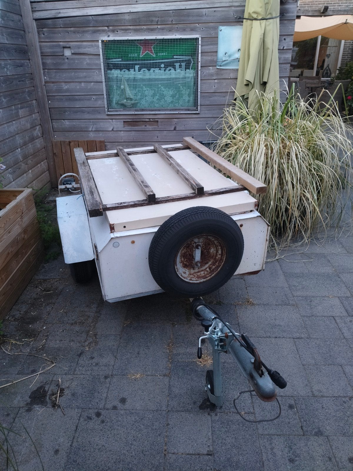 Functionele kleine aanhanger met klep en 7-polige stekker, Auto diversen, Aanhangers en Bagagewagens, Ophalen