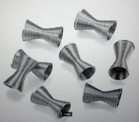 7x12mm donker zilver kleur diabolo spacers. 15 stuks, Ophalen of Verzenden, Nieuw, Tussenstuk of Tussenkraal