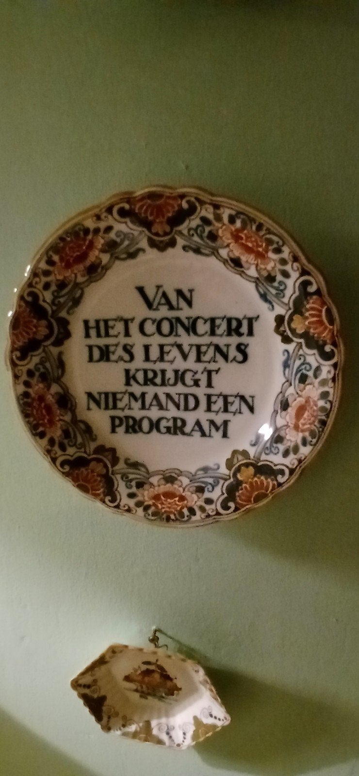 Makkum wandbord met spreuk - perfecte staat, Ophalen