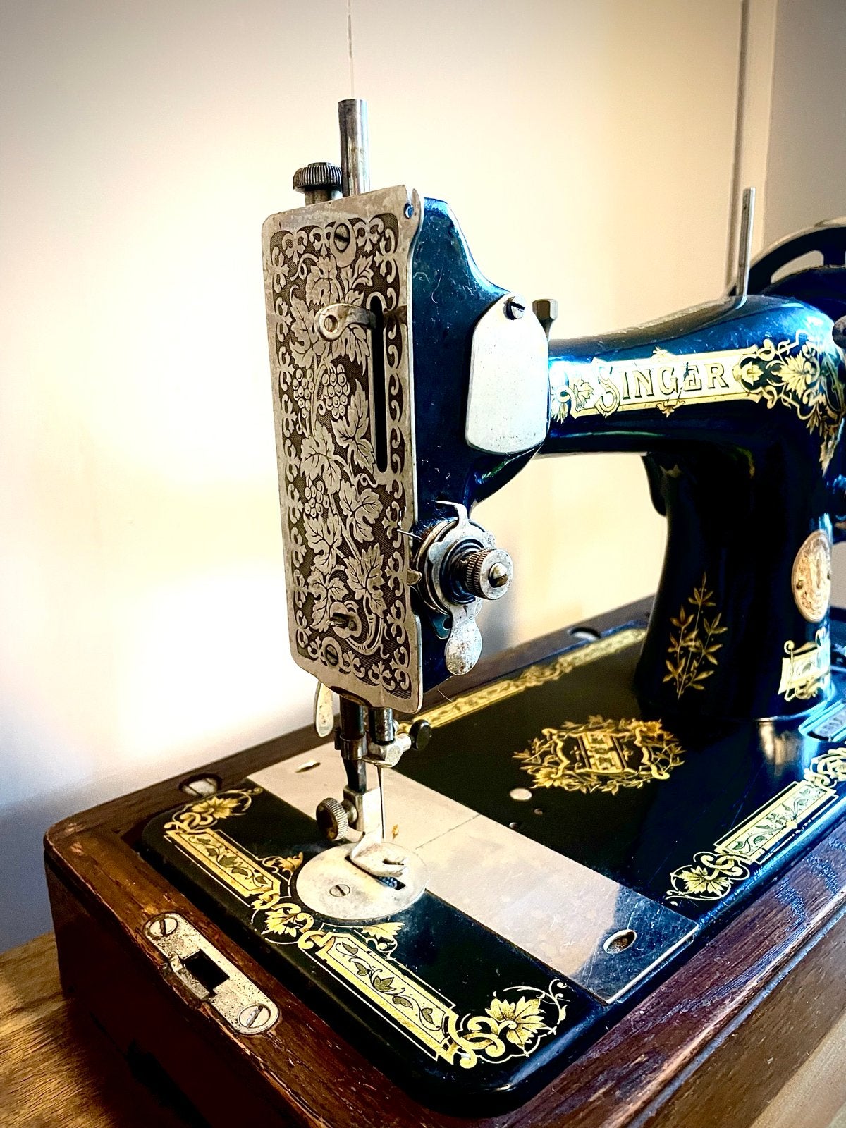 Antieke Singer Handnaaimachine (1935) - Vintage Decoratie, Ophalen of Verzenden