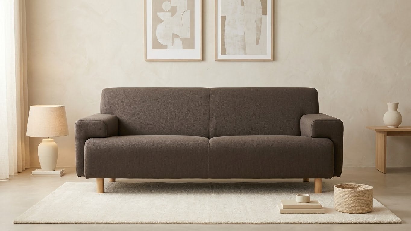 Cloak Sand | 2,5 zits | Bruin, Hout, Modern design refurbished Havee Hans Daalder, Info@andriesign.nl, 150 tot 200 cm