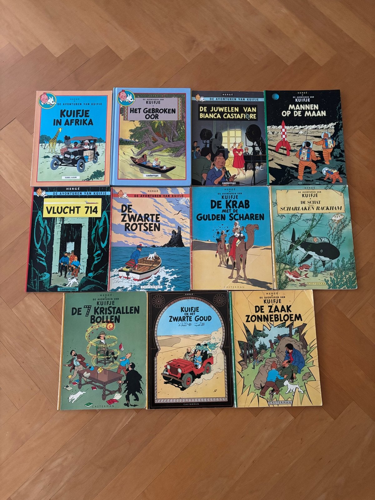 Hergé Kuifje stripboeken collectie - 13 Diverse titels, Meerdere stripboeken, Ophalen of Verzenden, Gelezen