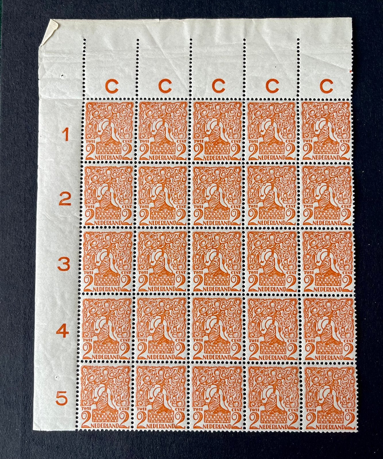 Vel deel Nvph 111 postfris met diverse Mast plaatfouten, Ophalen of Verzenden, T/m 1940, Postfris