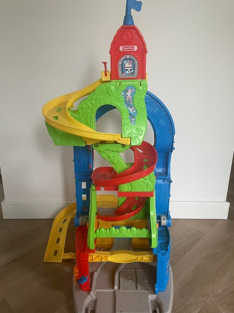 Fisher price little people autogarage/-toren, Ophalen, Zo goed als nieuw, Speelset