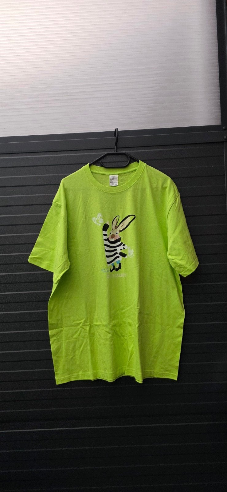 Neon Groen T-shirt met Konijn Print - Maat 6XL, Verzenden, Overige maten, Zo goed als nieuw, XTFS