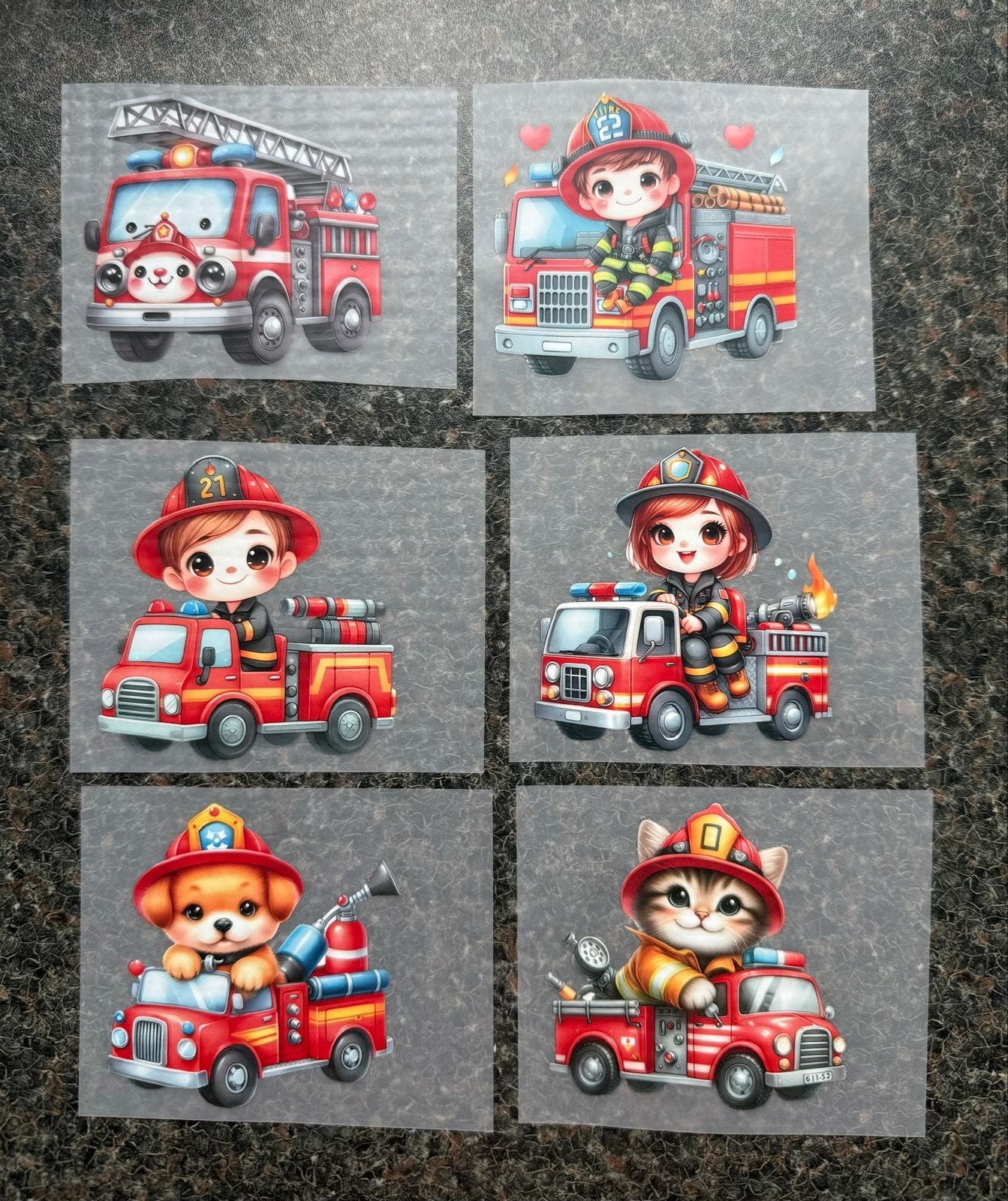 Leuke DTF transfers brandweer thema per stuk, Ophalen of Verzenden, Nieuw, Sticker