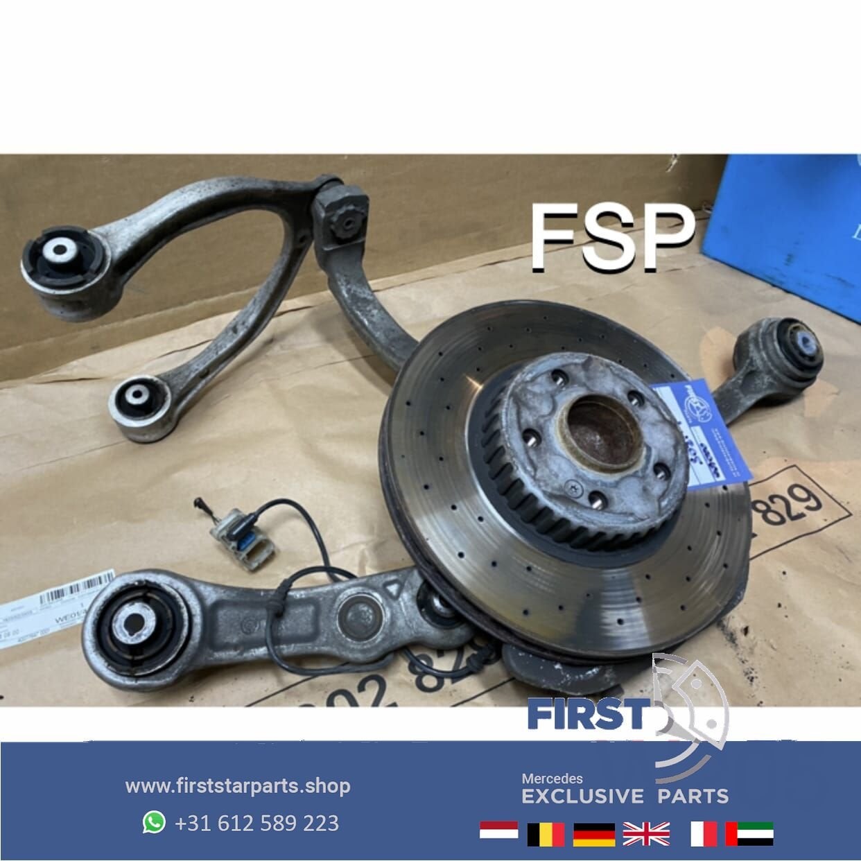 W205 COMPLEET FUSEE  + DRAAGARMEN RECHTS Mercedes C Klasse 2, Auto-onderdelen, Ophanging en Onderstel, Gebruikt, -, Ophalen of Verzenden