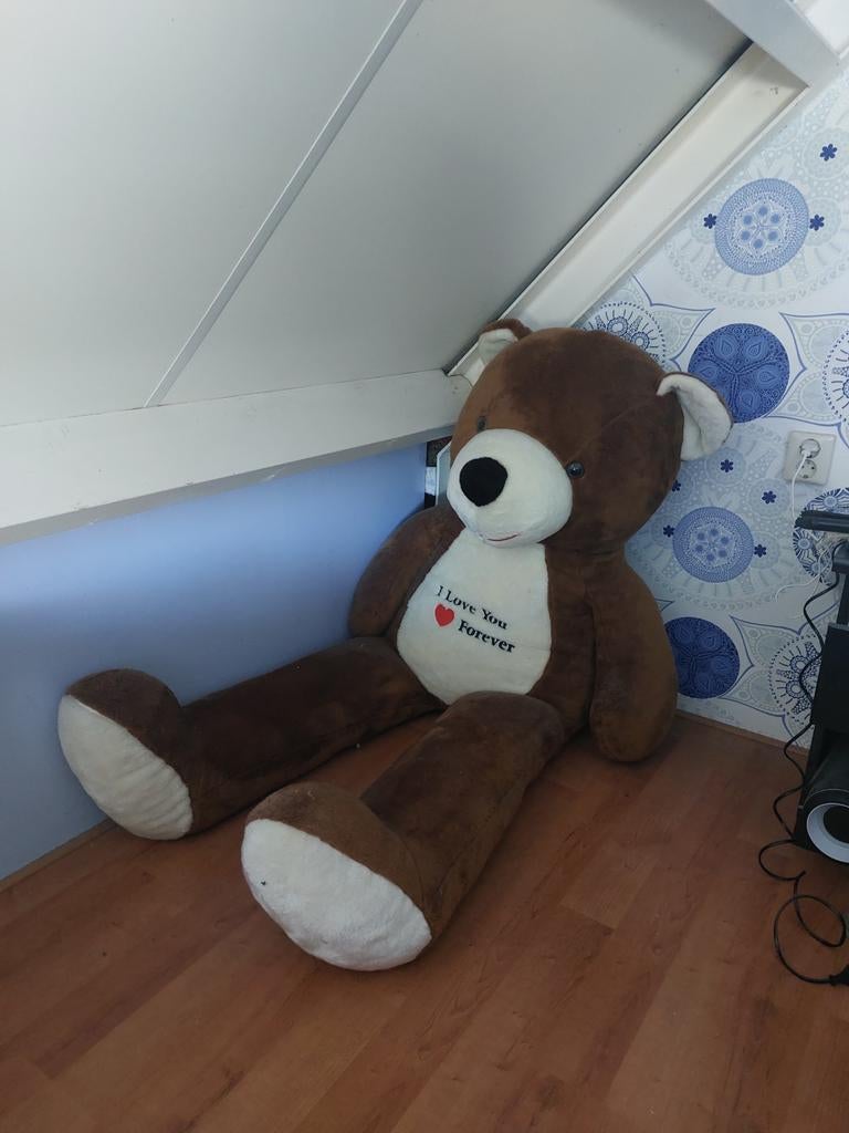 Mega Teddybeer "I Love You Forever" - Groot Knuffel, Gebruikt, Overige merken, Overige karakters, Beer