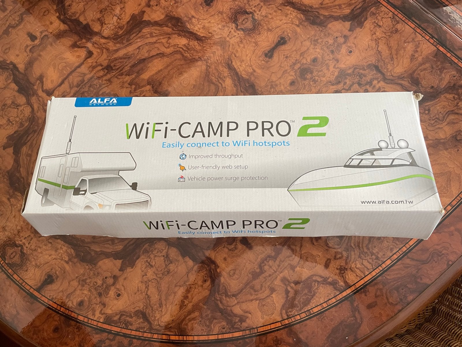 ALFA WiFi-CAMP PRO 2 - WiFi Hotspot Extender, Computers en Software, Routers en Modems, Zo goed als nieuw, Router, Ophalen