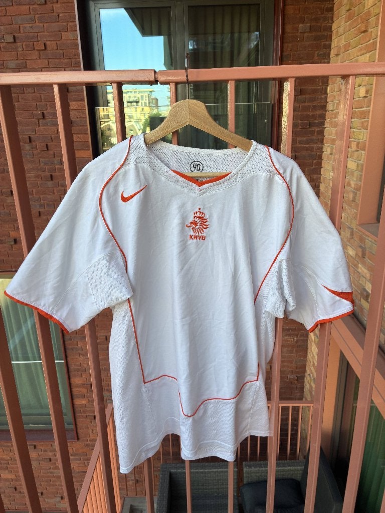 Nike Nederland Uitshirt 2004-06 | Maat XL | Authentiek, Maat XL, Ophalen of Verzenden, Zo goed als nieuw, Shirt