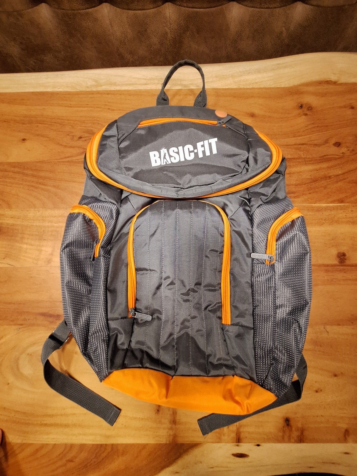 Basic-Fit rugzak - Grijs met oranje accenten, Ophalen of Verzenden, Gebruikt, 25 tot 40 cm, Overige merken