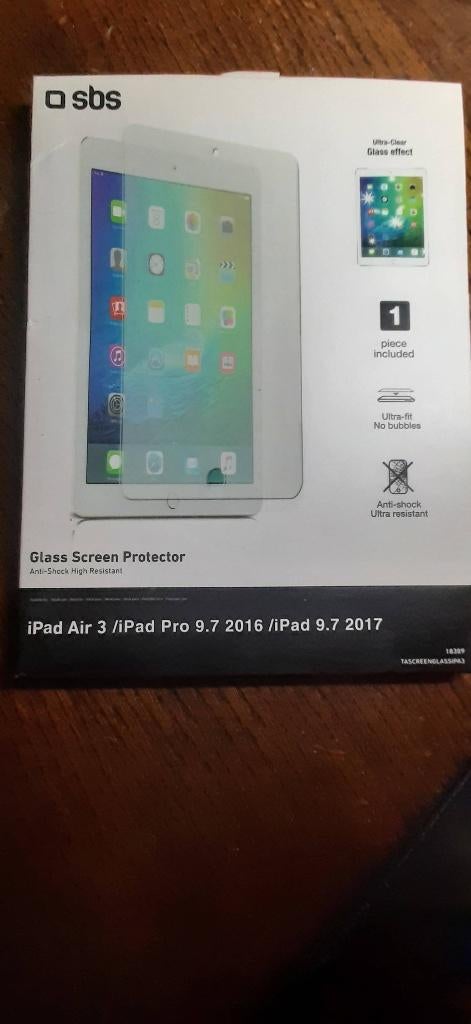 Glass screenprotector ipad 3 ipad pro 9.7 2016/2017 nieuw, 10 inch, Nieuw, Bescherming voor- en achterkant, Ophalen of Verzenden