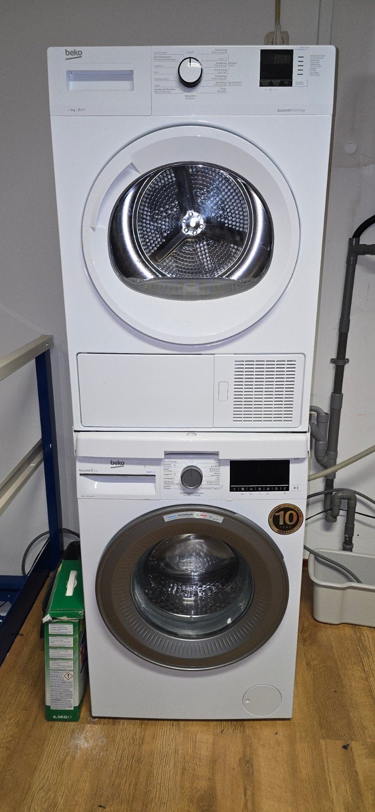 Beko Wasmachine en Droger Set - Zo goed als nieuw, Ophalen of Verzenden