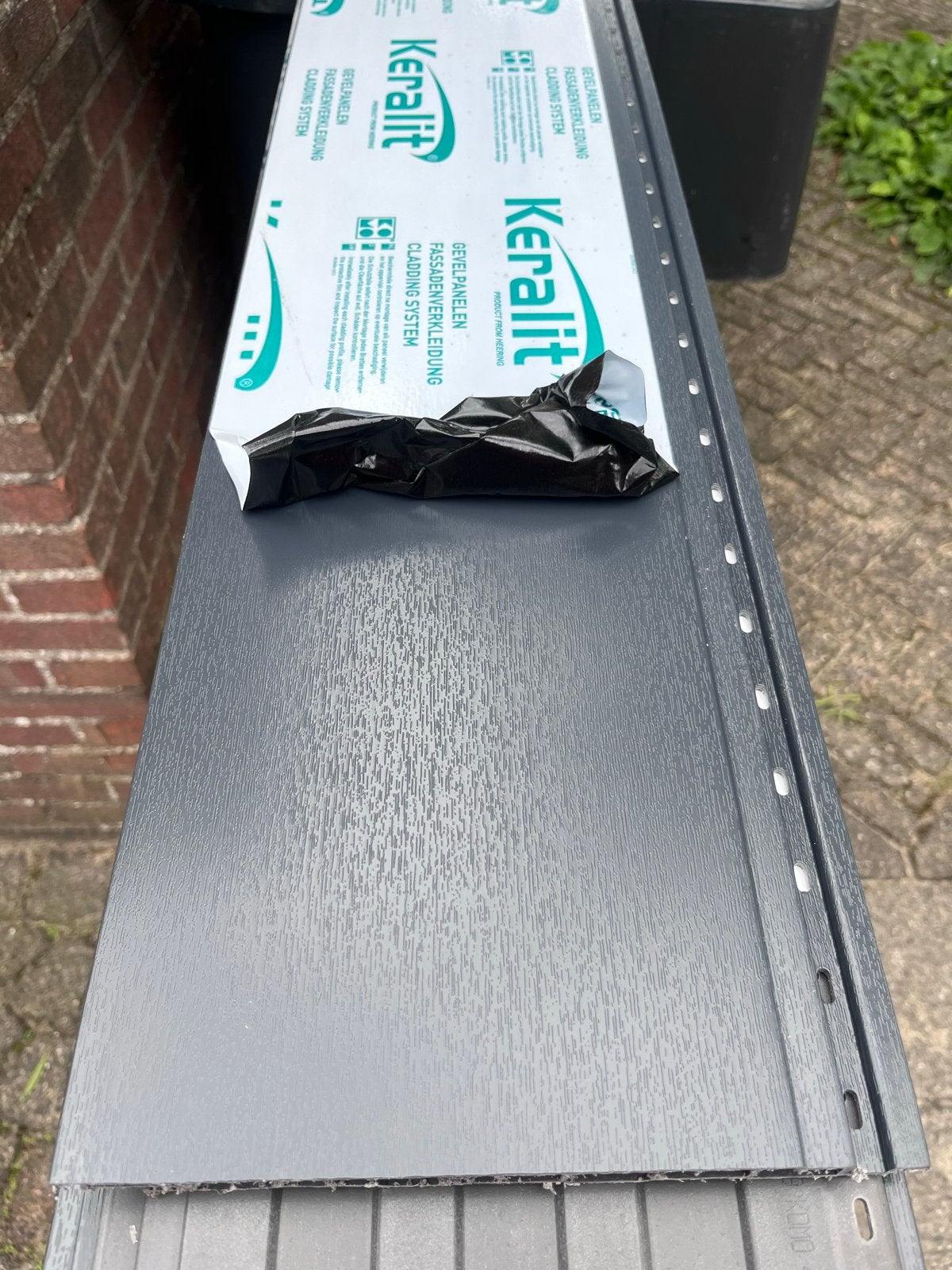 Keralit Antraciet 3x 3meter lengtes 19cm sponning, Ophalen, Nieuw