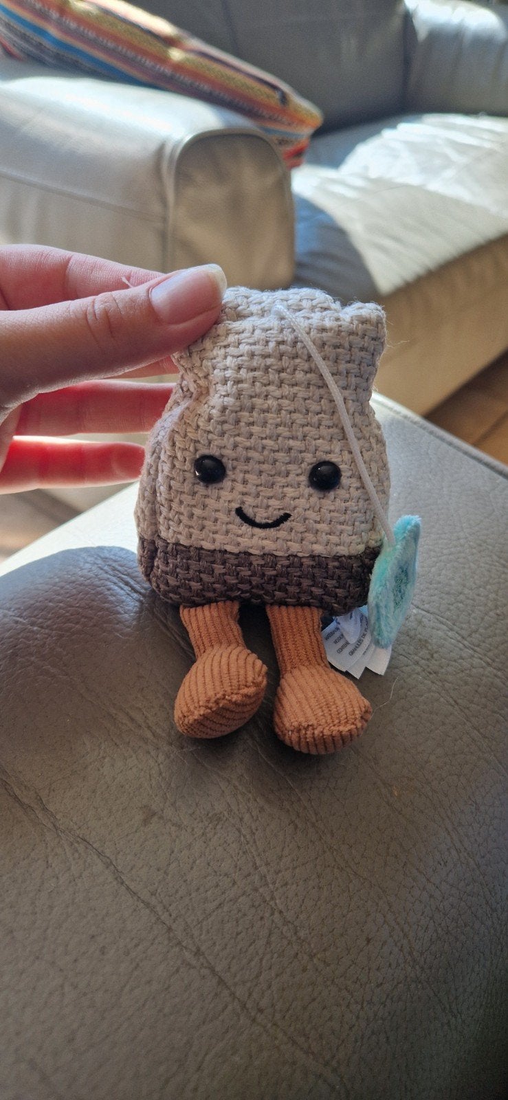 Jellycat Thee Zakje Knuffel - Amuseable Tea Bag, Jellycat, Overige typen, Ophalen of Verzenden, Klein (minder dan 20 cm)