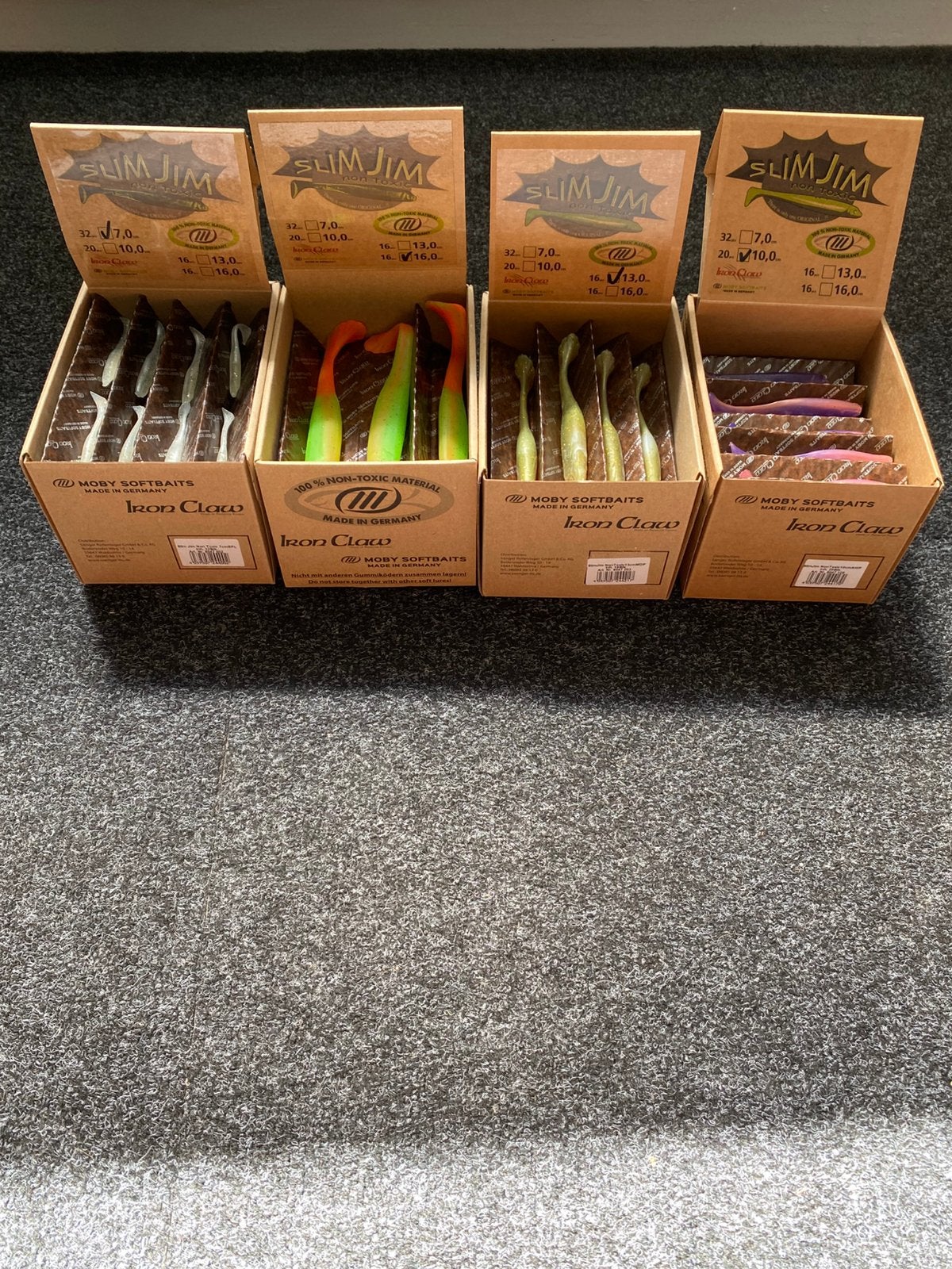 Iron Claw Slim Jim Shads (4 diverse soorten), D, Overige typen, Nieuw, Ophalen of Verzenden