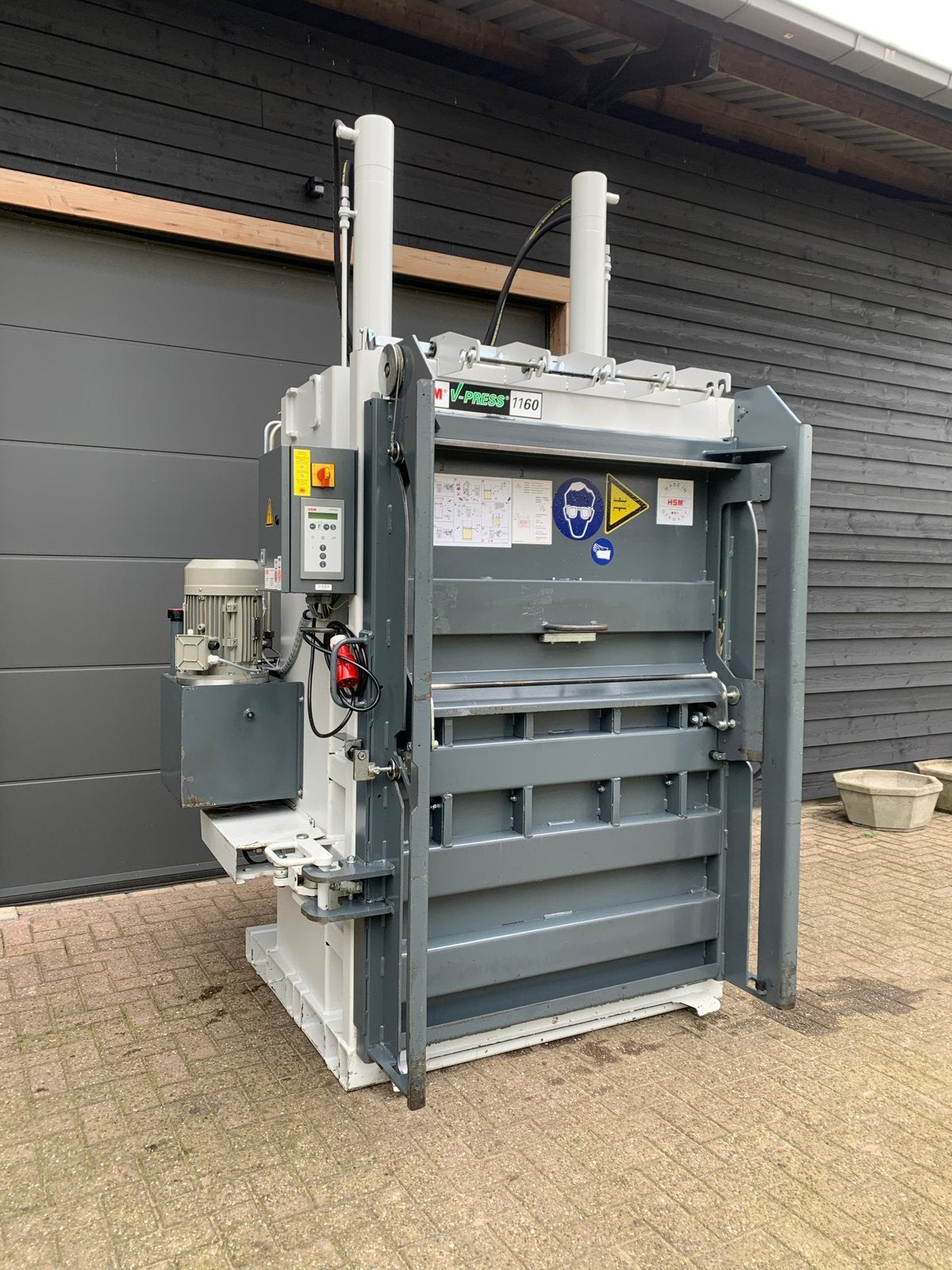 HSM V-Press 1160 | 60 ton | Papierpers | Balenpers | 7.5kw, Doe-het-zelf en Verbouw, Ophalen of Verzenden, Gebruikt