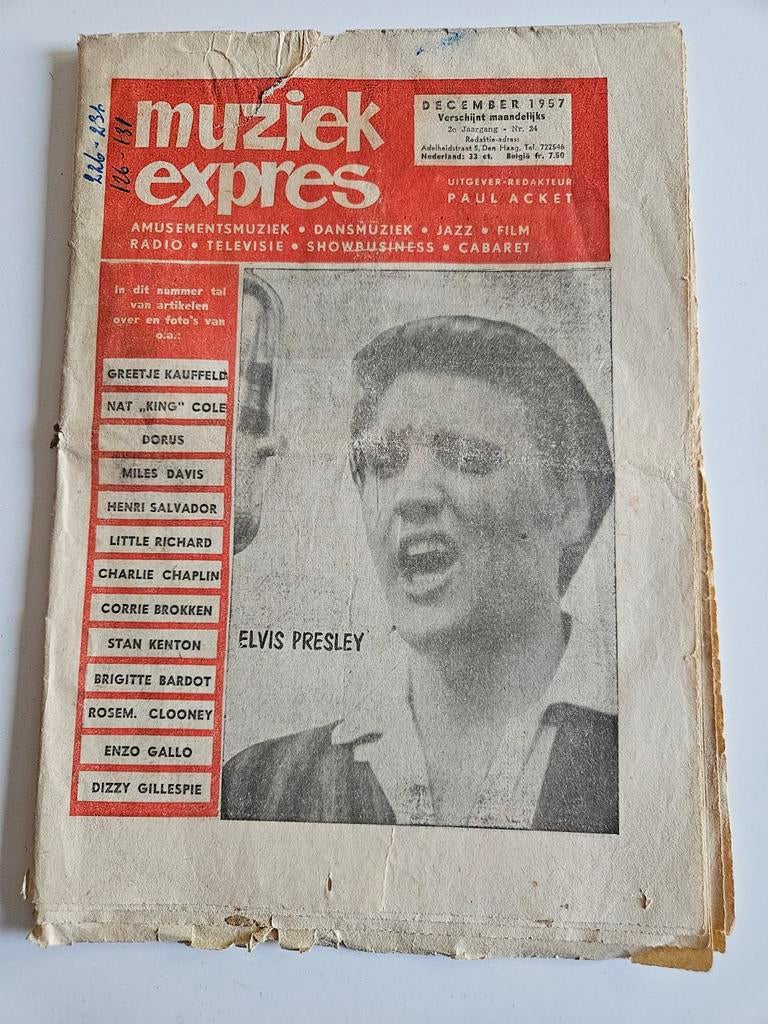 Muziek expres dec. 1957, Ophalen of Verzenden, 1940 tot 1960, Nederland, Krant