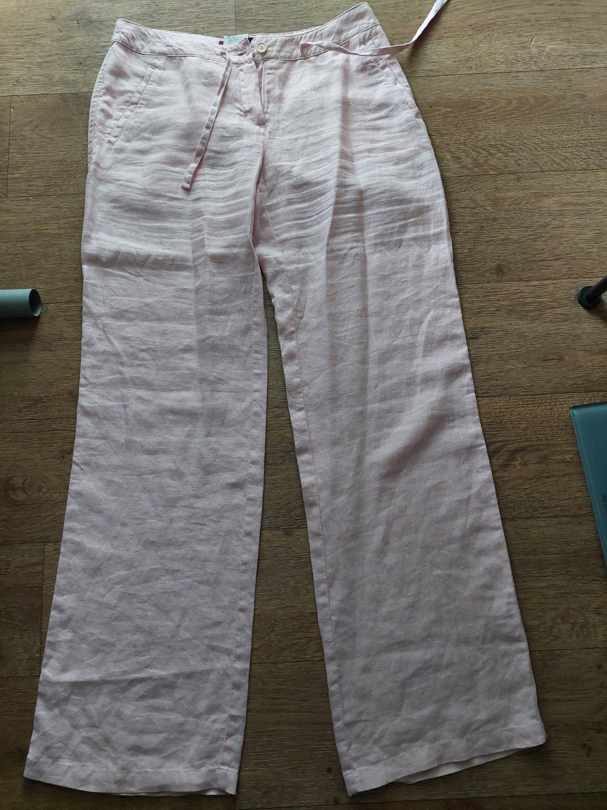 Roze linnen broek van NTS, maat 38, NTS, Roze, Lang, Gedragen