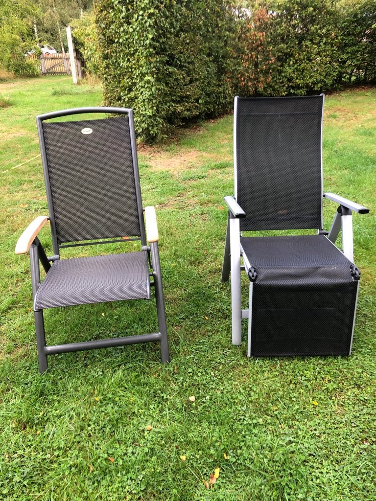 2 tuinstoelen, merk Hartman en Sun Garden, Ophalen, Gebruikt, Overige materialen, Inklapbaar