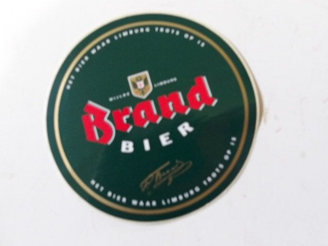 Brand bier sticker (nr.2) Rond, Verzamelen, Ophalen of Verzenden, Nieuw, Overige typen, Brand
