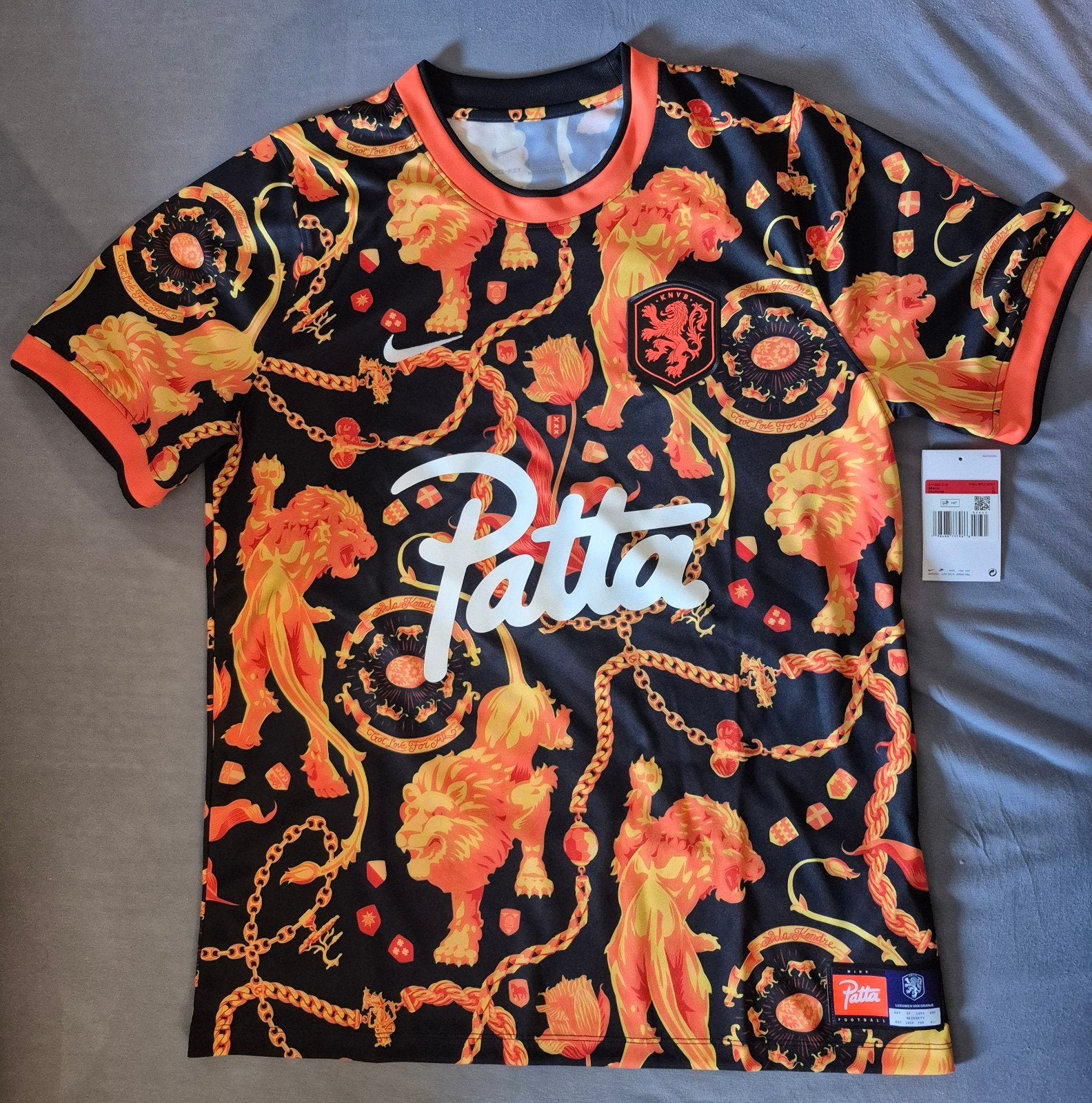 Nike x Patta Nederland Voetbalshirt - Maat L, Maat 52/54 (L), Nike x Patta, Zwart, Nieuw