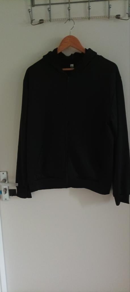 Zwarte hoodie met rits - Maat 2XL, Kleding | Heren, Truien en Vesten, Onbekend, Zwart, Maat 56/58 (XL), Ophalen of Verzenden
