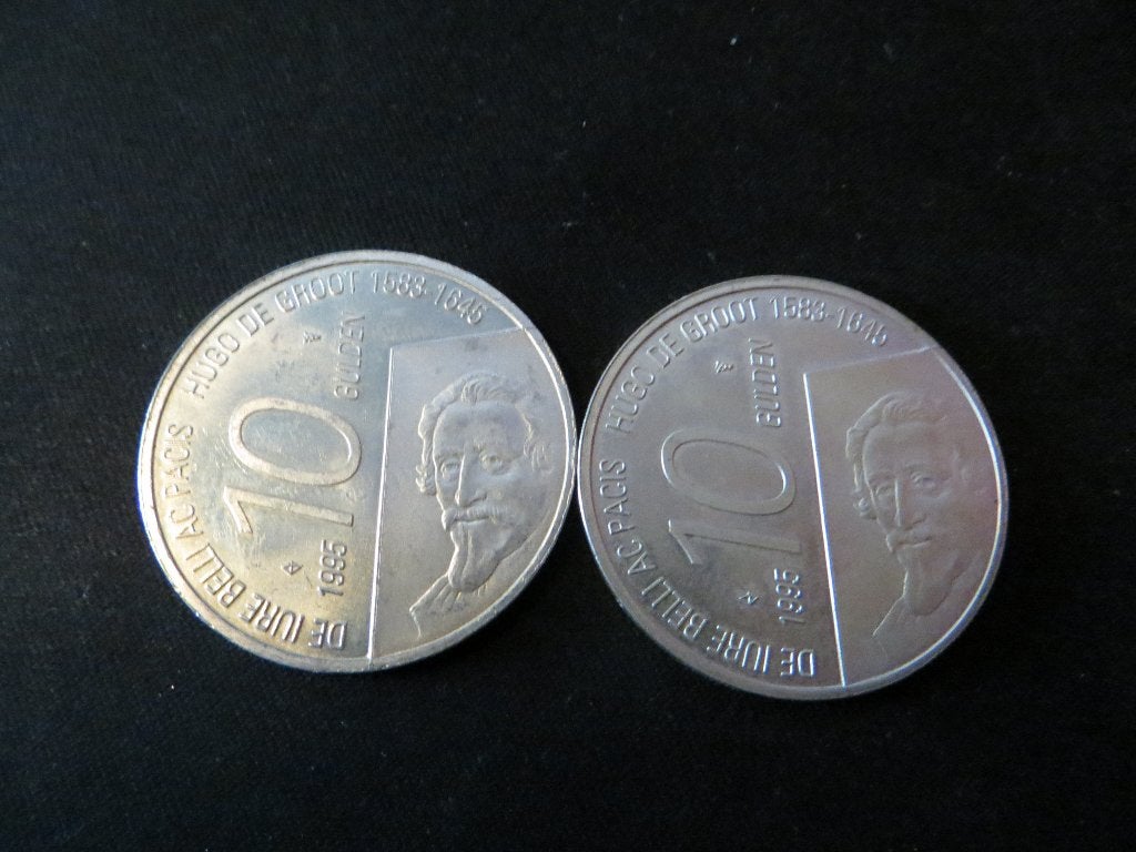 2x Nederlandse zilveren Tientjes (1995), Setje, Koningin Beatrix, Zilver, Ophalen of Verzenden