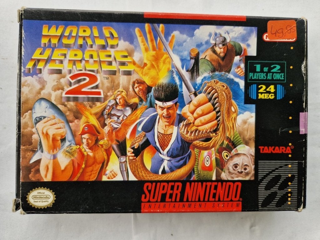 WORLD HEROES 2 ntsc, Spelcomputers en Games, Gebruikt, 1 speler, Racen en Vliegen, Ophalen of Verzenden