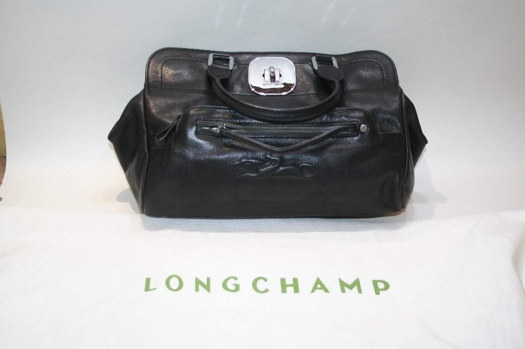 Longchamp schouder crossovertas zwart generfd kalfsleder TOP, Sieraden, Tassen en Uiterlijk, Tassen | Damestassen, Verzenden, Zo goed als nieuw