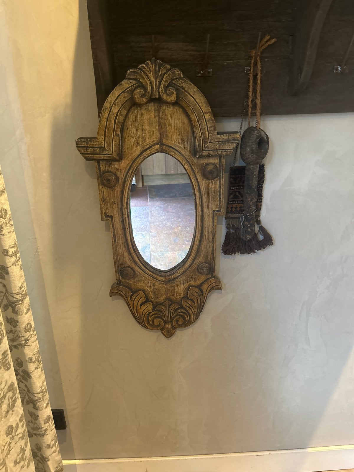 Landelijke spiegel, Ophalen of Verzenden, Overige vormen, Minder dan 50 cm, Minder dan 100 cm