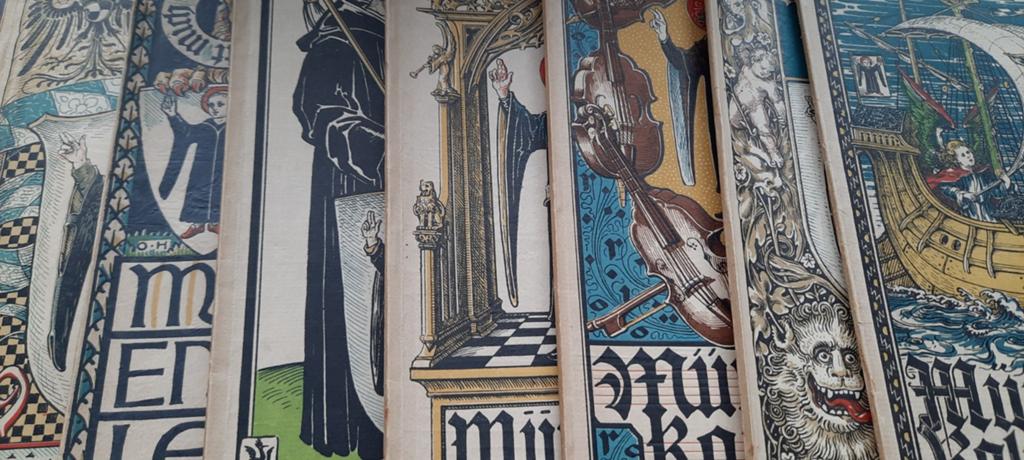Collectie van  12 Münchener Kalender  1896- 1929, Antiek en Kunst, Ophalen of Verzenden
