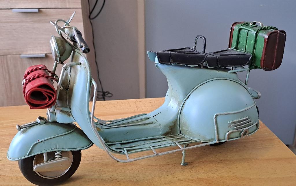 decoratie Vespa Scooter blikken, Vespa scooter, Decoratie, Ophalen of Verzenden, Zo goed als nieuw