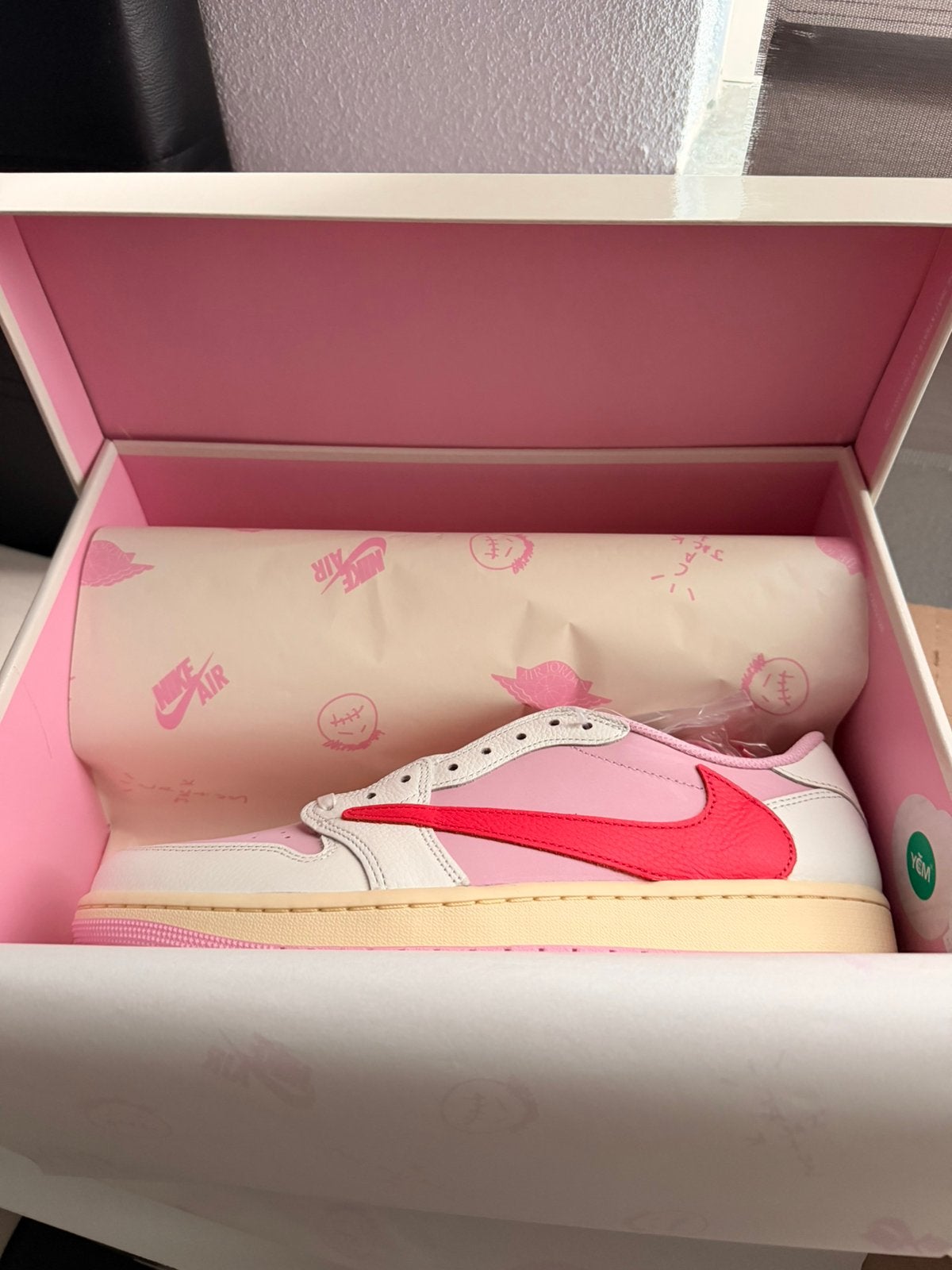 Air Jordan 1 Low Travis Scott maat 44,5, Ophalen, Overige kleuren, Nieuw, Sneakers of Gympen