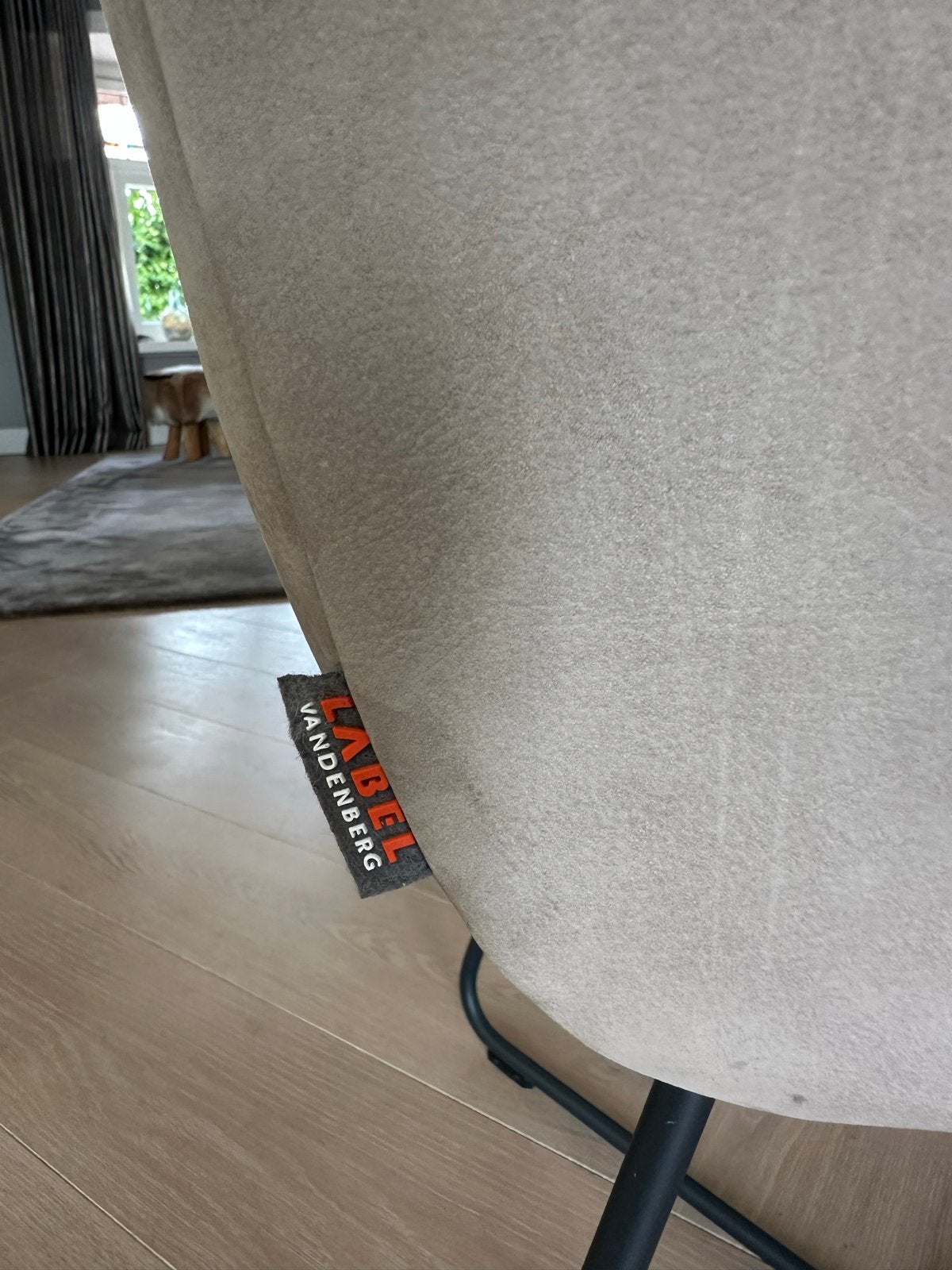 4 Label Chief eetkamerstoelen Gerard van den Berg suède, Ophalen, Gebruikt, Vier, Stof