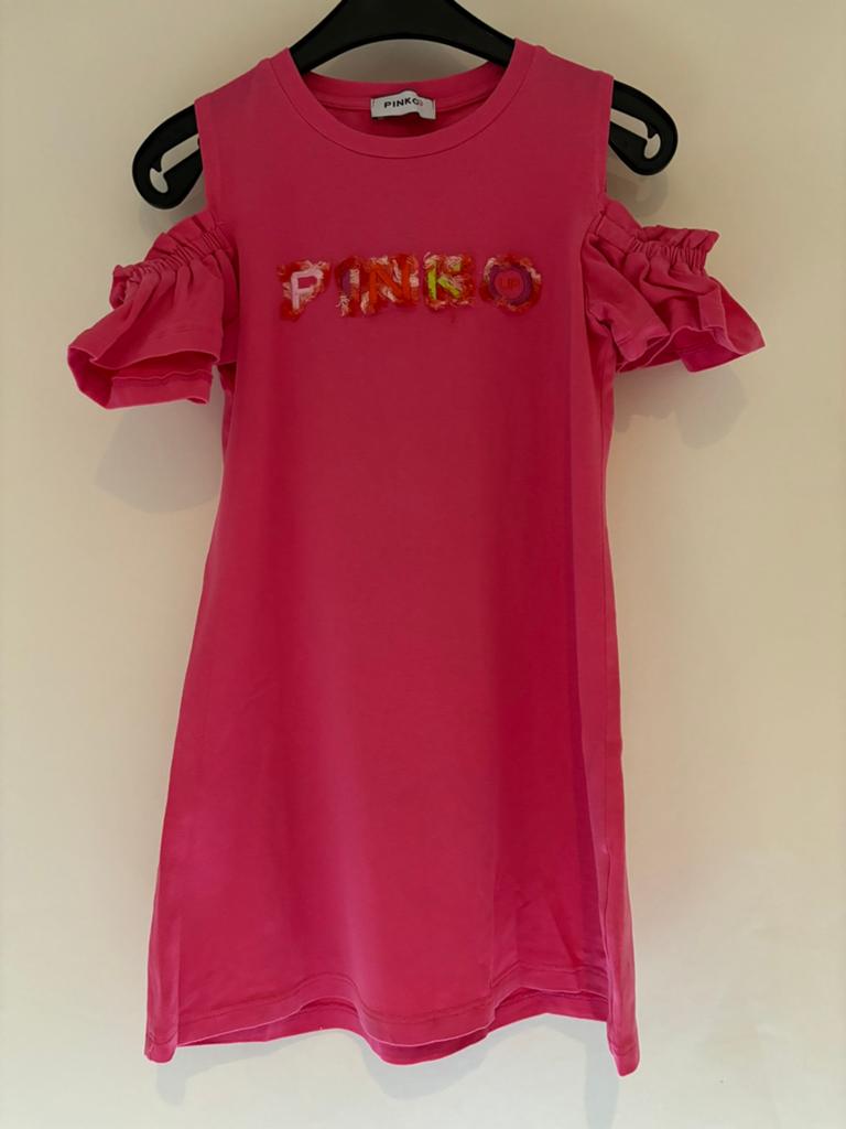 Pinko jurkje met open schouder 5 jaar, Kinderen en Baby's, Kinderkleding | Maat 110, Ophalen of Verzenden, Zo goed als nieuw, Meisje