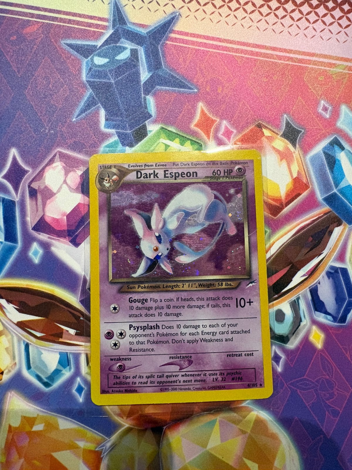 Dark espeon holo #4, Hobby en Vrije tijd, Verzamelkaartspellen | Pokémon, Ophalen, Zo goed als nieuw