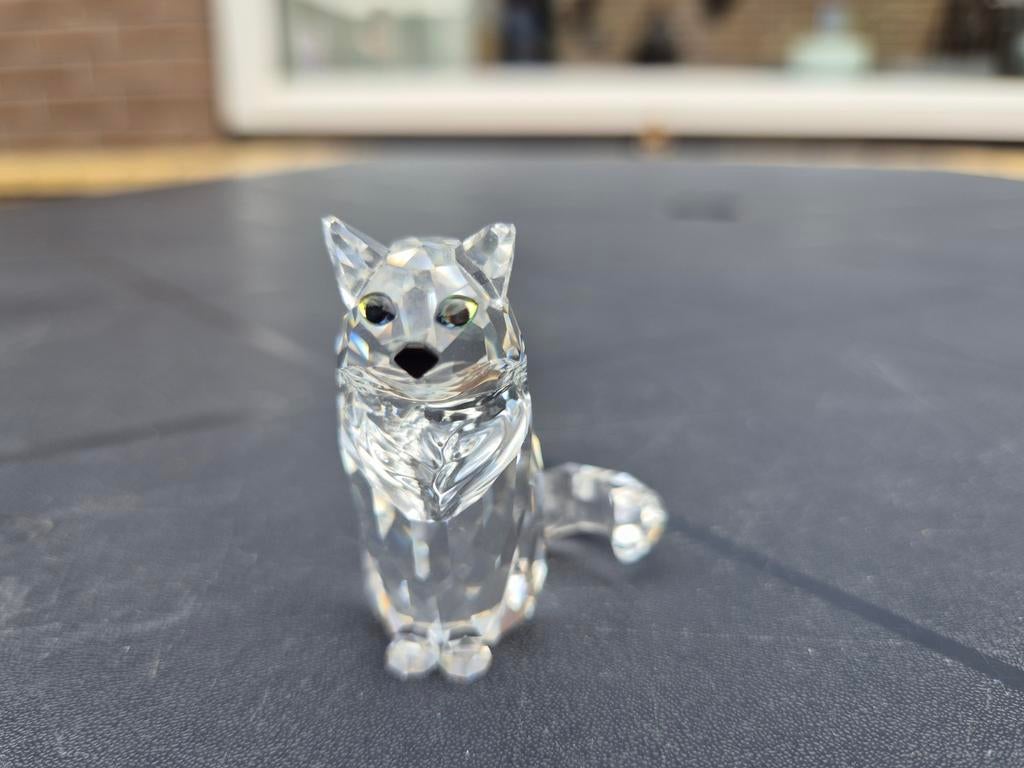 Swarovski Kristallen Kat Figuurtje, Verzamelen, Swarovski, Ophalen of Verzenden, Zo goed als nieuw, Figuurtje