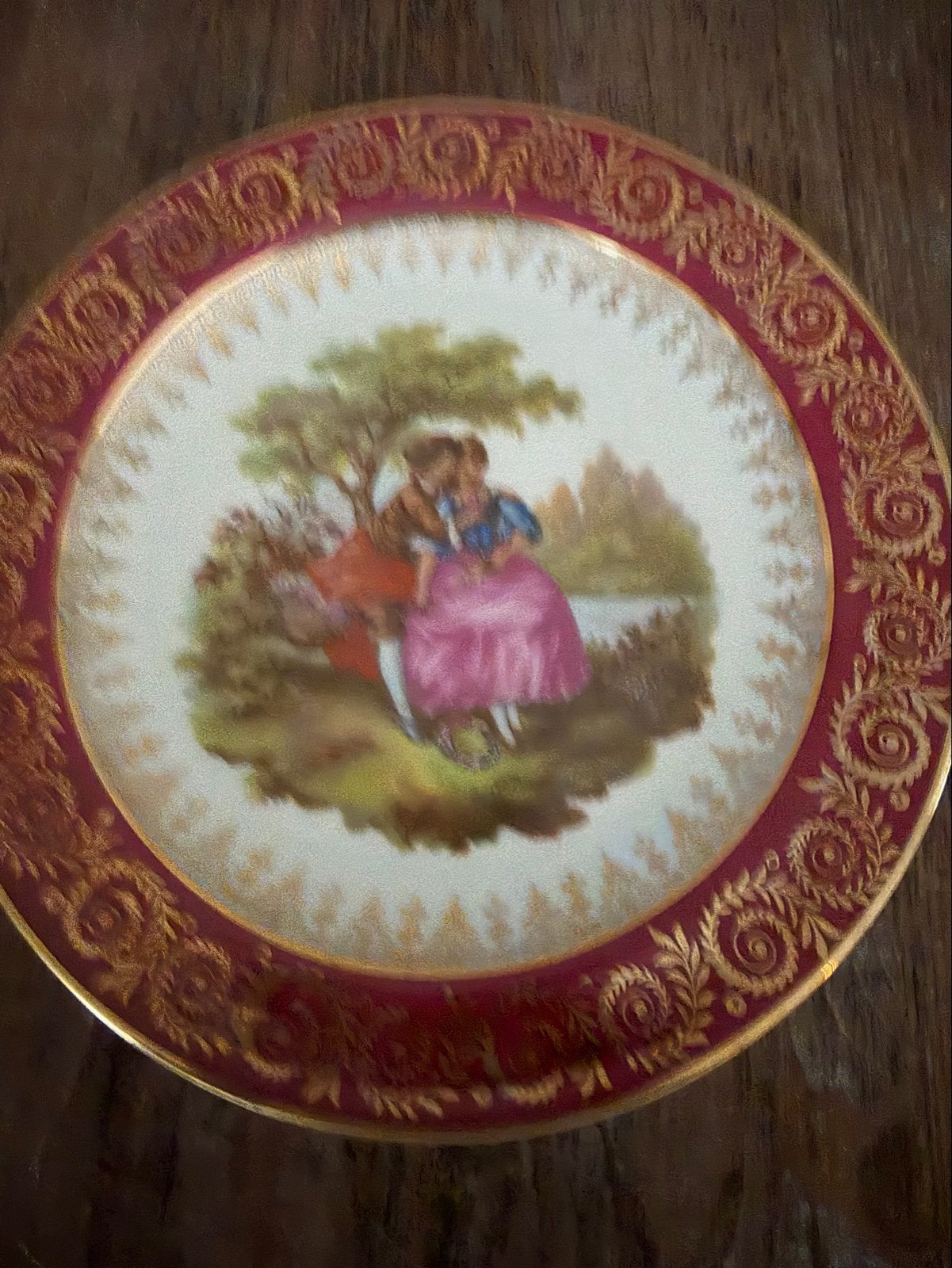 Antiek Giraud Limoges Frankrijk Decoratief Bordje, Ophalen of Verzenden