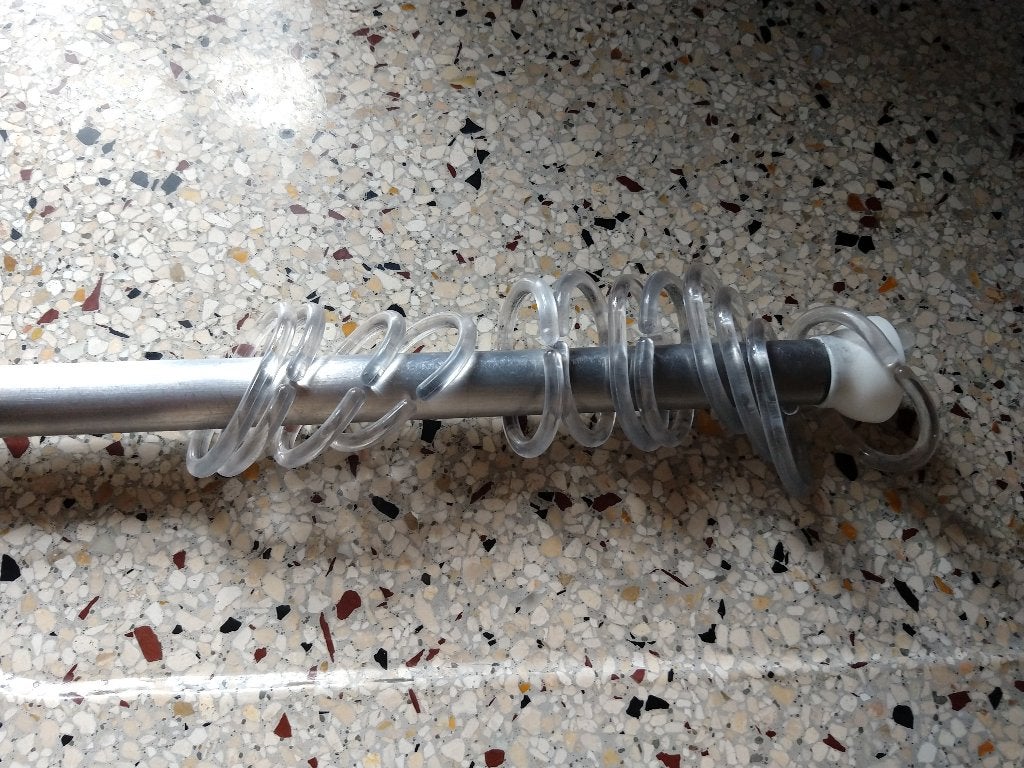 Douchegordijn stang met 12 transparante ringen. De maximale, Ophalen of Verzenden, Gebruikt, Overige typen