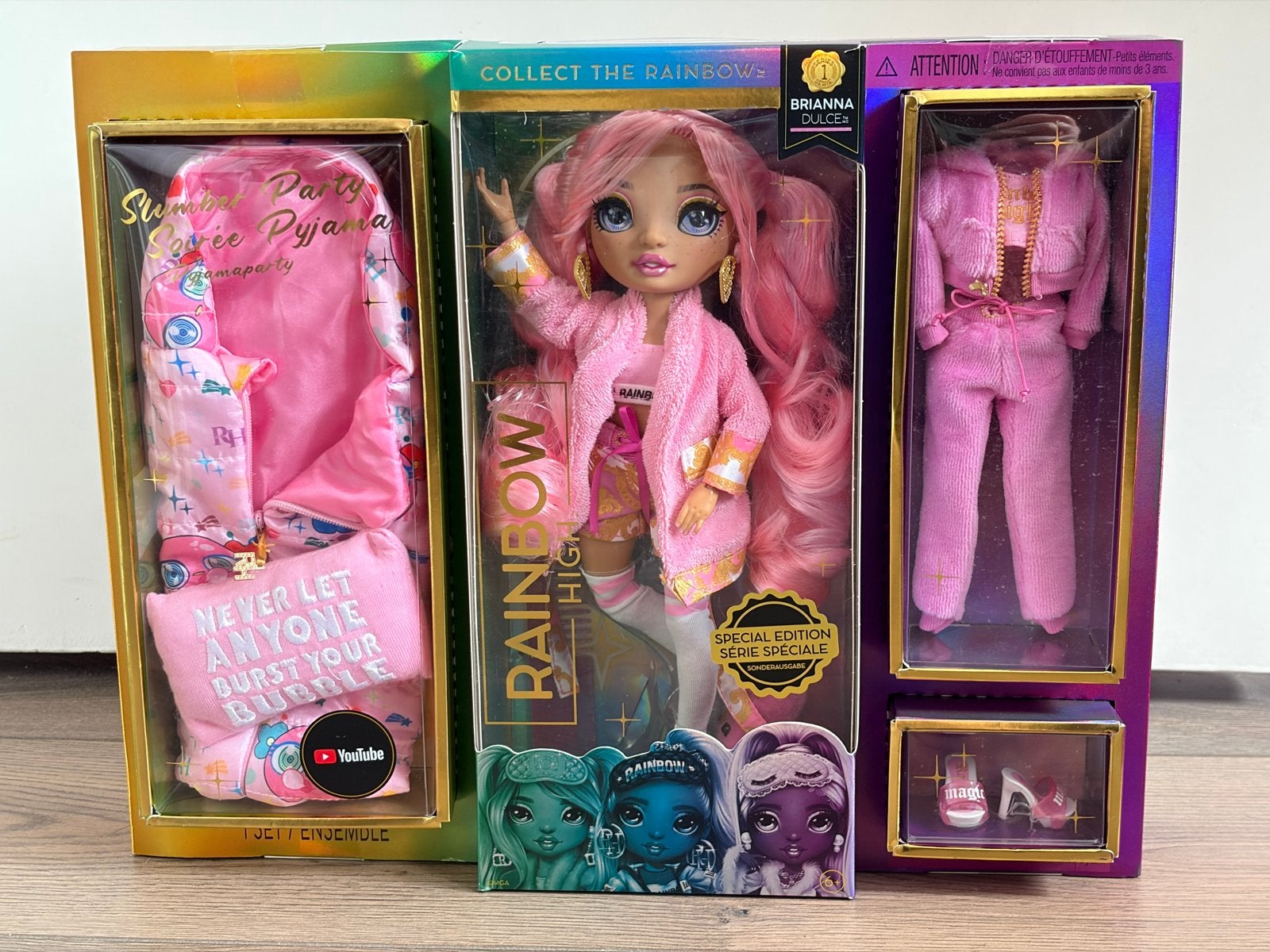 Rainbow High Brianna Dulce Special Edition + Pyjama Set, Ophalen of Verzenden, Nieuw, Overige typen